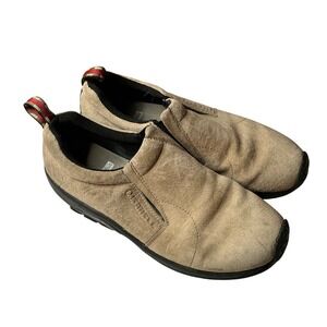 Merrell Jungle Moc Classic Taupe Suede Slip On Shoes Mens Womens Size 9